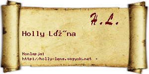 Holly Léna névjegykártya